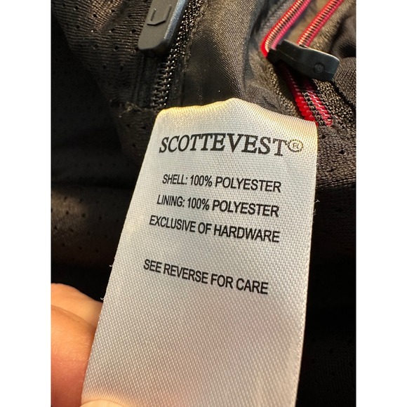 SCOTTeVEST Women's TEC Vest Size L Black Lightweight Travel Utility Pockets - Picture 11 of 12
